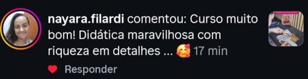 Depoimento aluna 1